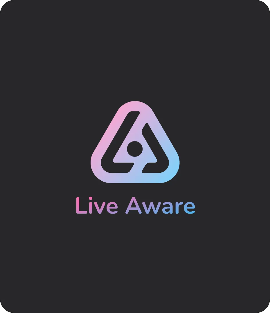 The lockup on dark — gradient triangle mark and wordmark